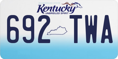 KY license plate 692TWA