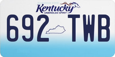KY license plate 692TWB