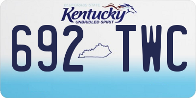 KY license plate 692TWC
