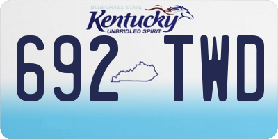 KY license plate 692TWD