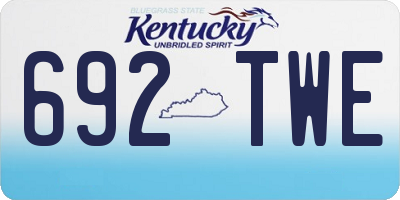 KY license plate 692TWE