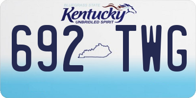 KY license plate 692TWG
