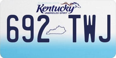 KY license plate 692TWJ