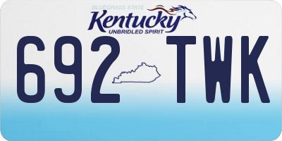 KY license plate 692TWK