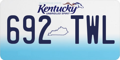 KY license plate 692TWL