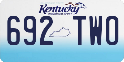 KY license plate 692TWO
