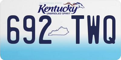 KY license plate 692TWQ