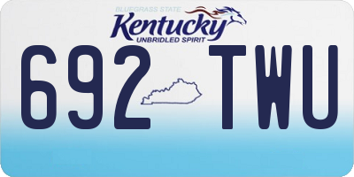 KY license plate 692TWU