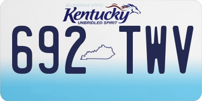 KY license plate 692TWV