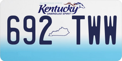 KY license plate 692TWW