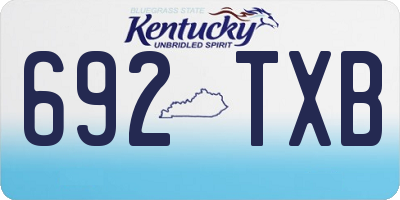 KY license plate 692TXB