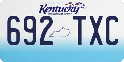 KY license plate 692TXC