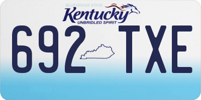 KY license plate 692TXE
