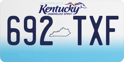 KY license plate 692TXF