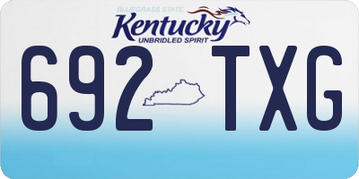 KY license plate 692TXG