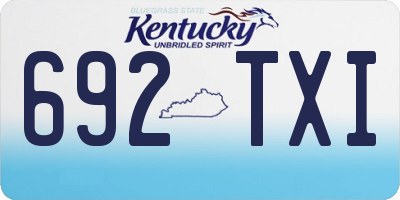 KY license plate 692TXI