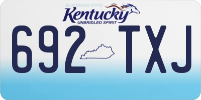 KY license plate 692TXJ