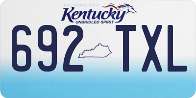 KY license plate 692TXL