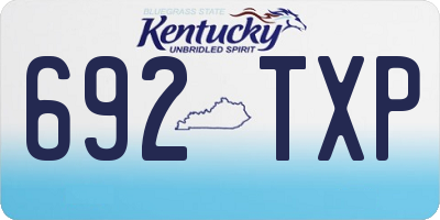 KY license plate 692TXP