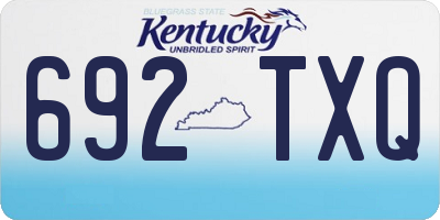 KY license plate 692TXQ