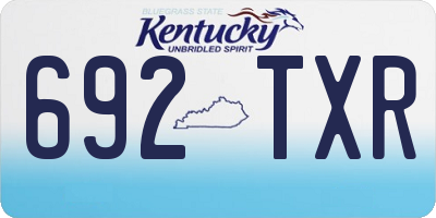 KY license plate 692TXR