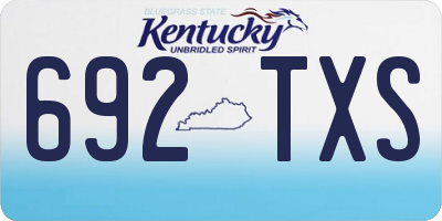 KY license plate 692TXS