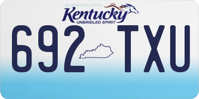KY license plate 692TXU