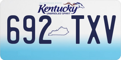KY license plate 692TXV