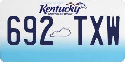 KY license plate 692TXW