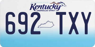 KY license plate 692TXY