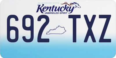 KY license plate 692TXZ