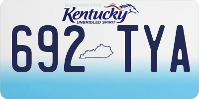 KY license plate 692TYA