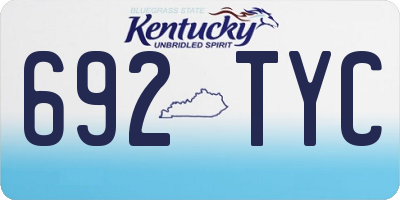 KY license plate 692TYC