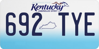 KY license plate 692TYE