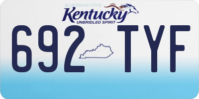 KY license plate 692TYF