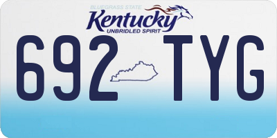 KY license plate 692TYG