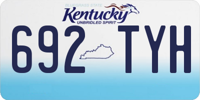 KY license plate 692TYH