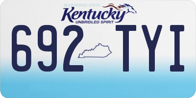 KY license plate 692TYI