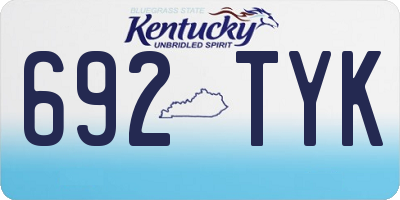 KY license plate 692TYK