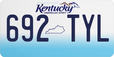 KY license plate 692TYL