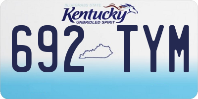 KY license plate 692TYM