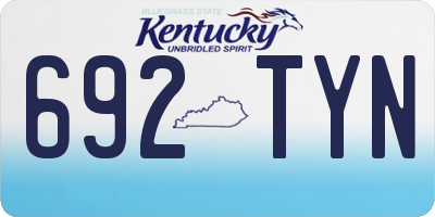 KY license plate 692TYN