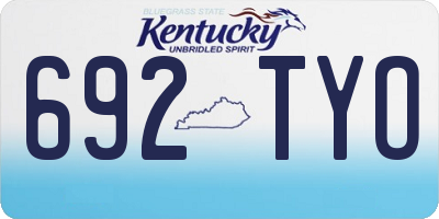 KY license plate 692TYO
