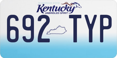 KY license plate 692TYP