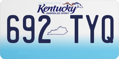 KY license plate 692TYQ