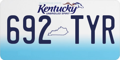 KY license plate 692TYR