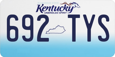 KY license plate 692TYS