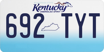 KY license plate 692TYT