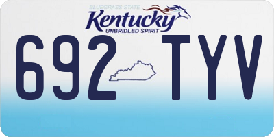 KY license plate 692TYV