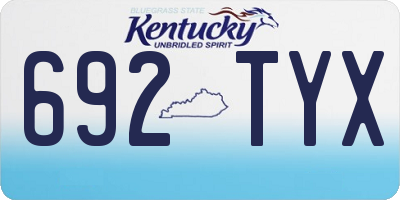 KY license plate 692TYX